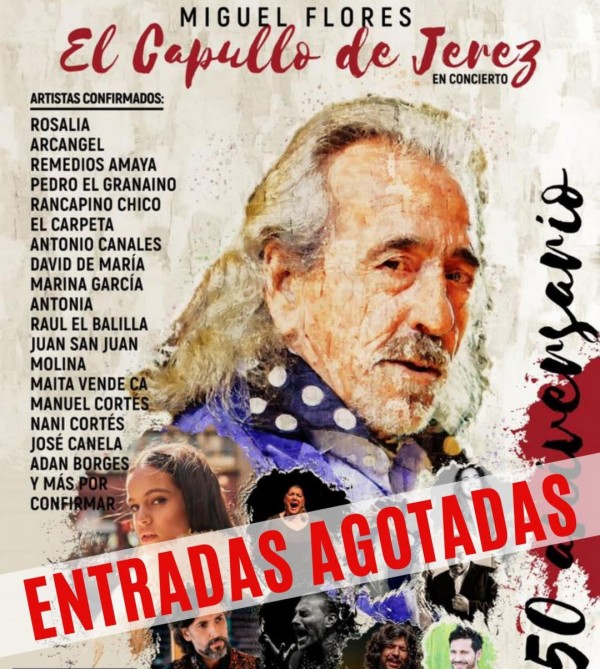 Agostadas las entradas para el 50.º aniversario del cantaor El Capullo de Jerez en el Auditorio Rocío Jurado de Sevilla