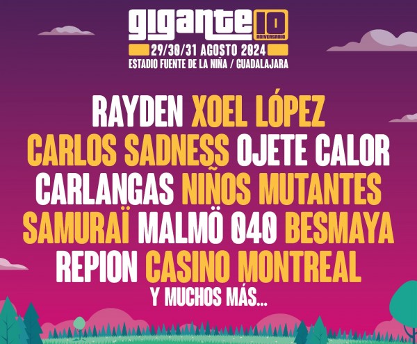 El festival Gigante de Guadalajara anuncia artistas confirmados para su décima edición