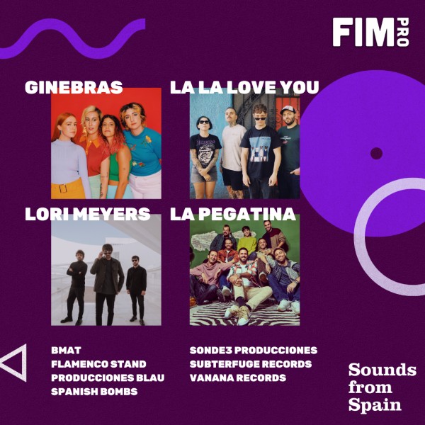 Ginebras, La La Love You, La Pegatina y Lori Meyers viajan a México para participar en la FIMPro junto a 7 empresas españolas   