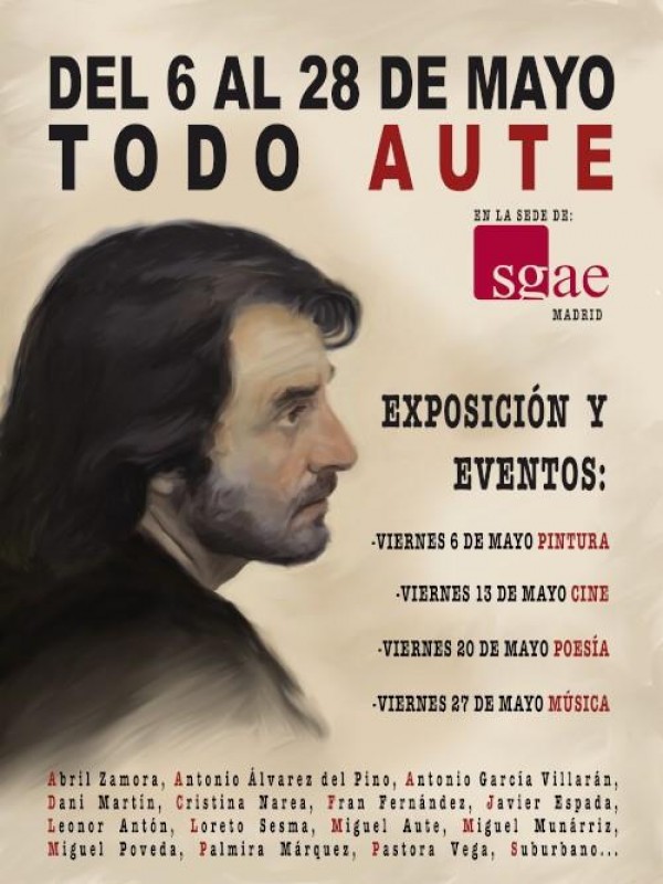 Luis Eduardo Aute será recordado este mes de mayo en la sede la SGAE en Madrid 