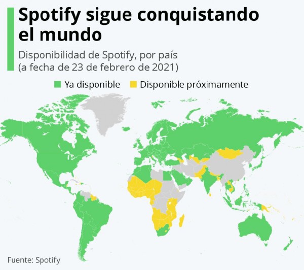 Spotify planea expandirse a 85 nuevos mercados y poner en marcha un servicio hi-fi de 'calidad CD'