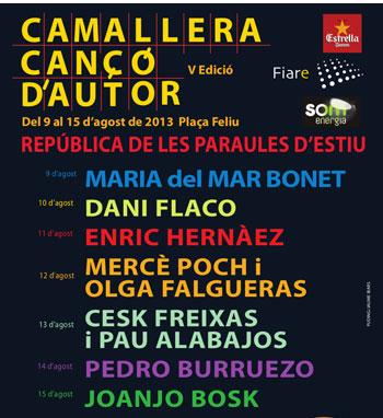El festival de Canción de Autor de Camallera se extenderá del 9 al 15 de agosto