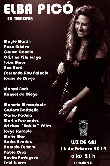 Concierto homenaje en Barcelona a la cantante de tangos Elba Picó, fallecida en julio pasado